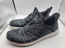 Adidas Cloudfoam Pure Core Black White Womens Shoes Size 10 Missing Laces