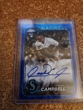 2024 Topps Chrome Isaiah Campbell Blue RayWave  Refractor Auto Rookie RC /150!