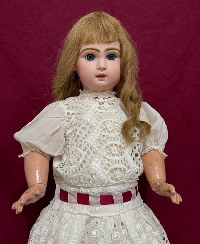 PRECIOSO 30.5" Antiguo Boca Cerrada BEBE JUMEAU Talla 14 con Cuerpo Marcado ORG - Imagen 7 de 24