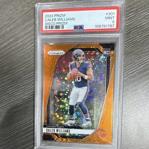 2024 Panini Prizm Rookies Caleb Williams #301 Disco Prizm Chicago Bears PSA 9
