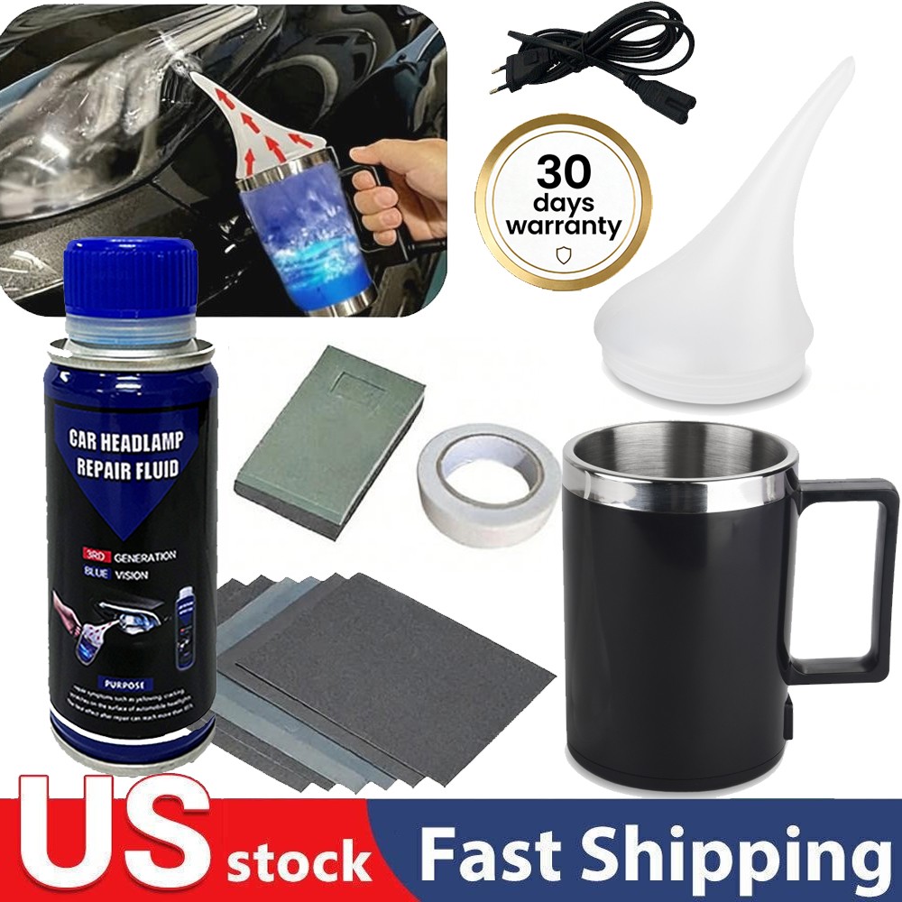 Headlight Restoration Repair Liquid Polymer Chemical Polishing Car Set Tool 200g