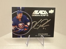 2021-22 UD Black Obsidian Kyle Palmieri Scripts Auto NEW YORK ISLANDERS Star!