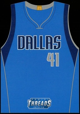 2015-16 Panini Threads #51 Dirk Nowitzki Team Threads Away Blue Jersey SSP