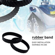 Zodiac Pool Cleaner Rubber Track 2PC Zodiac Mx8 Parts Front Tire Kit