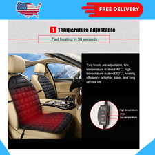 Car Heated Seat Cover Cushion-universal Warmer Pad 2 Pack 12v Warming Black