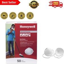 Humidity-Resistant Disposable Dust Masks   50 Count for Airborne Protection