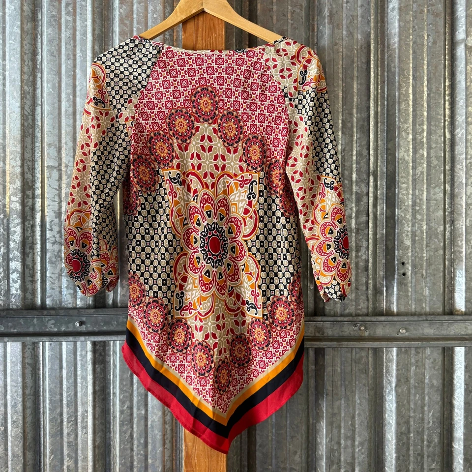 Top Heart Soul Y2K Bohemio Hippie Festival Mandala Multi Patrón Para Mujer Mediano Foto 2 de 4