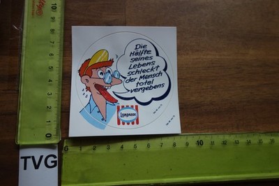 Alter Aufkleber Eis Ice LANGNESE Ed v. Schleck Spruch Die Hälfte seines Lebens