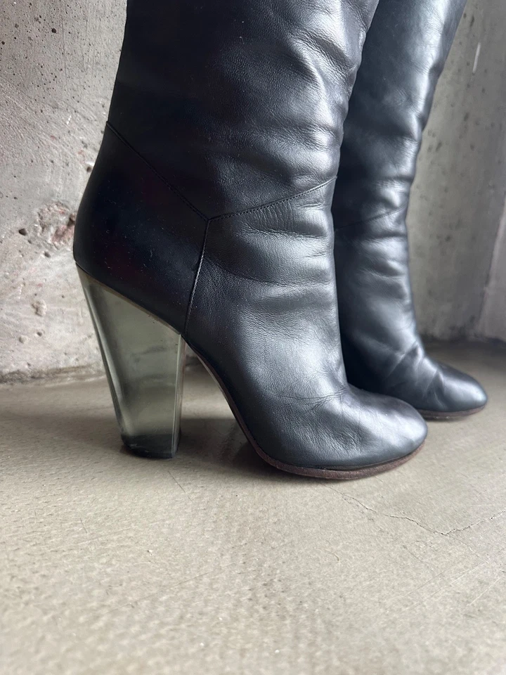 Botas hasta la rodilla Marc Jacobs de cuero negro, talla 39 - diseño único Foto 4 de 4