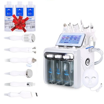 7 in 1 Hydro Dermabrasion Machine for Skin Deep Cleanse + 3x400ml Peel Solution
