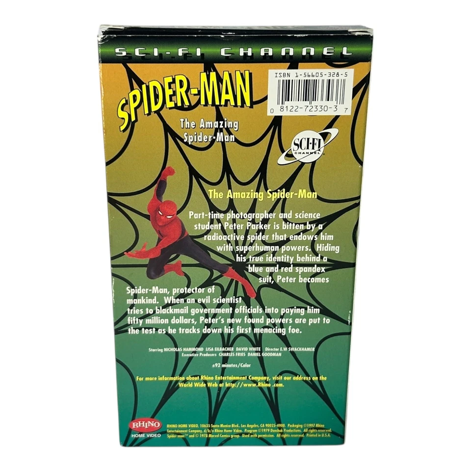The Amazing Spider-Man 1977 Release Rhino Home Video 1997 Nicholas Hammond - Image 2 of 4