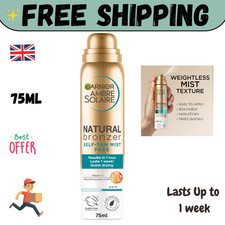Image of Garnier Ambre Solaire Natural Bronzer Quick Drying Dark Self Tan Face Mist 75Ml
