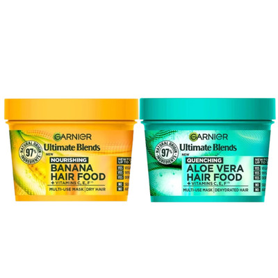 Garnier Ultimate Blends Banana & Aloe Vera Hair Food Mask Duo 400 ml