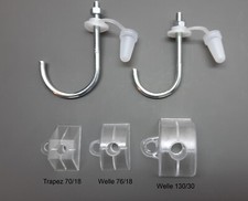 verz. Rohrhaken für Lichtplatten u. Trapezbleche an Rundrohre mit Abstandhalter