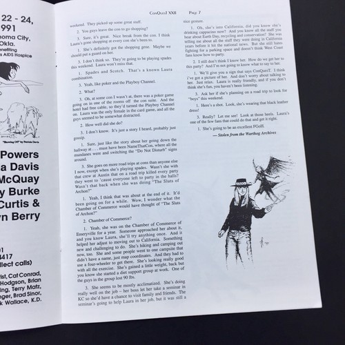 Vintage 1991 ConQuest 22, Sci-Fi Fantasy Art Convention Booklet, Kansas City MO - Bild 4 von 8