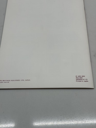 Brother KRC-900 Manual de instrucciones para cambiador de color para máquinas de tejer - Imagen 24 de 24