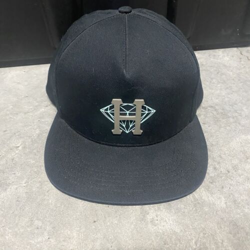 HUF x Diamond Supply Co Snapback Hat Black RARE COLLAB - Picture 1 of 8