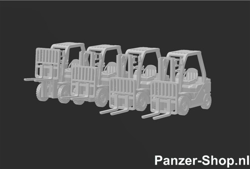 4x Toyota Tonero Gabelstapler, Spur N, 1:160, Unbemalt, Zubehor - Bild 2 von 4