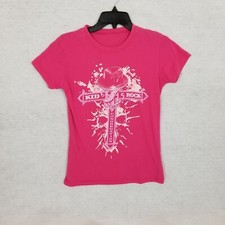KID ROCK Congregation Pink Graphic T-Shirt ~ Skull Hat