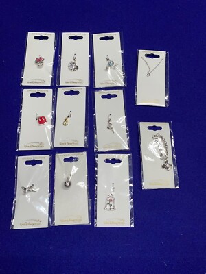 Disney Parks Arribas Charm w/Crystals from Swarovski, Bracelet or Necklace PICK