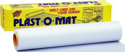 Plast-O-Mat 30 In. W x 50 Ft. L White Ribbed Floor Runner/Carpet Protector PM50W
