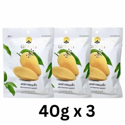 ( Pack of 3 ) Doi Kham DEHYDRATED MANGO Dried Fruit Thai Snack 40 g