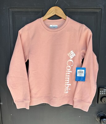Columbia Trek Crew Fleece Long Sleeve Crewneck Sweatshirt Youth M Pink NWT $40