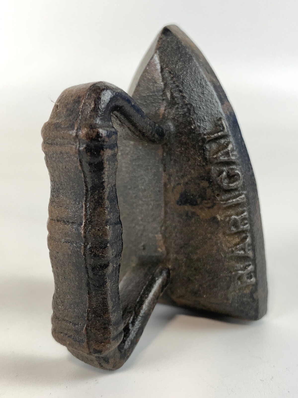 Vtg RARICAL Tablets Miniature Cast Iron Sad Iron Drug Advertisement Paperweight eBay