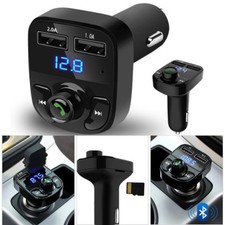 Wireless Bluetooth Handsfree Car Kit FM Transmitter MP3 Player Dual USB Charger