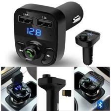 Wireless Bluetooth Handsfree Car Kit FM Transmitter MP3 Player Dual USB Charger