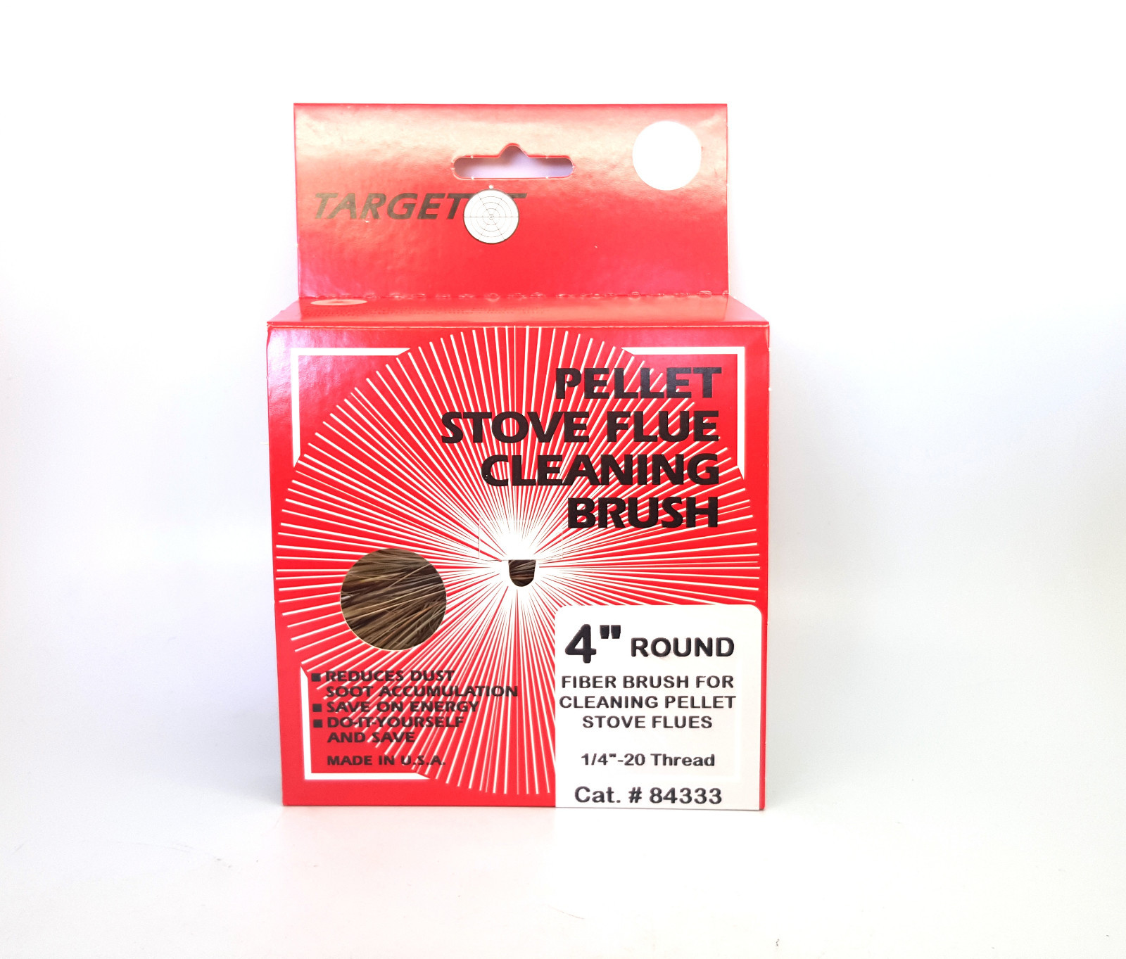 Target Millrose 4" Round Fiber Brush, Pellet Stove Chimney Vent Flue,  84333 OEM