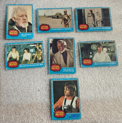 Topps Star Wars Serie 1 Trading Cards 1977 x7