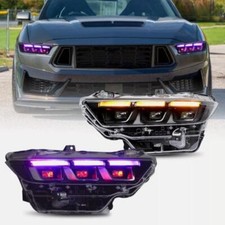 Paar RGB LED Scheinwerfer Für Ford Mustang 2024-25 Dark Horse Style Frontlampen