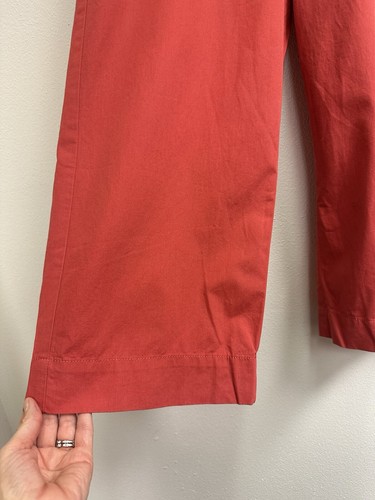 Talbots NWOT Orange Utility Wide Leg Crop Size 12 - Picture 4 of 7