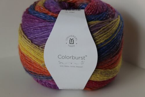 Universal Yarn - Colorburst - sold per ball - 4 colors to choose - Light 3