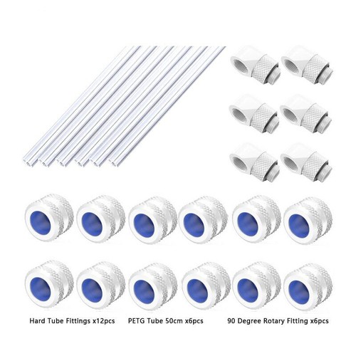 Kit de raccord Granzon G1/4' pour tube rigide rigide OD12/14/16mm PETG 90 degrés rotatifs - Photo 2/9