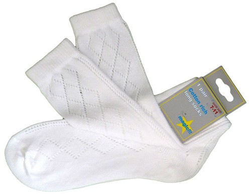 Girls White Traditional School Uniform Knee High Socks - Adult Sizes - Pelerine - Picture 8 of 11