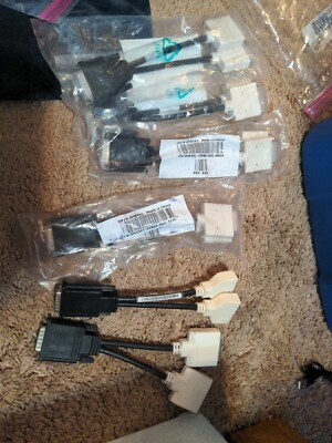 Single DMS-59 Male to Dual DVI-i Female Splitter Y Cable