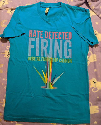 Rainbow Dash, My Little Pony,  T-Shirt  M size, Hate Detected Firing Orbital FC