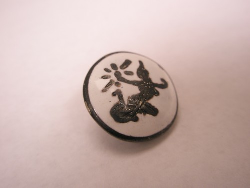 Goddess Priestess Sterling Silver Enamel Vintage Tie Tack Lapel Pin worship v89 - Picture 4 of 7