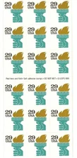 USA BOOKLET SC# 2531Ab LIBERTY TORCH 29c. ATM DISPENSED - 18 S.A. MNH - NO PL#