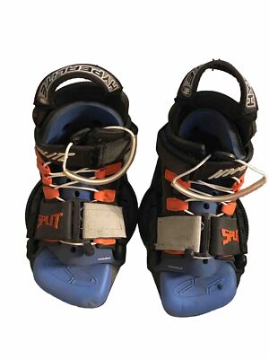 Hyperlite Split Wakeboard Bindings, Open Toe Boots, Clips Size Adult Standard