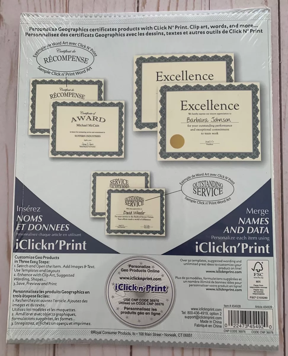 Award Certificates (12 pack)