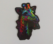 Giraffe Bright Colorful Dark Animal Sticker 2.5