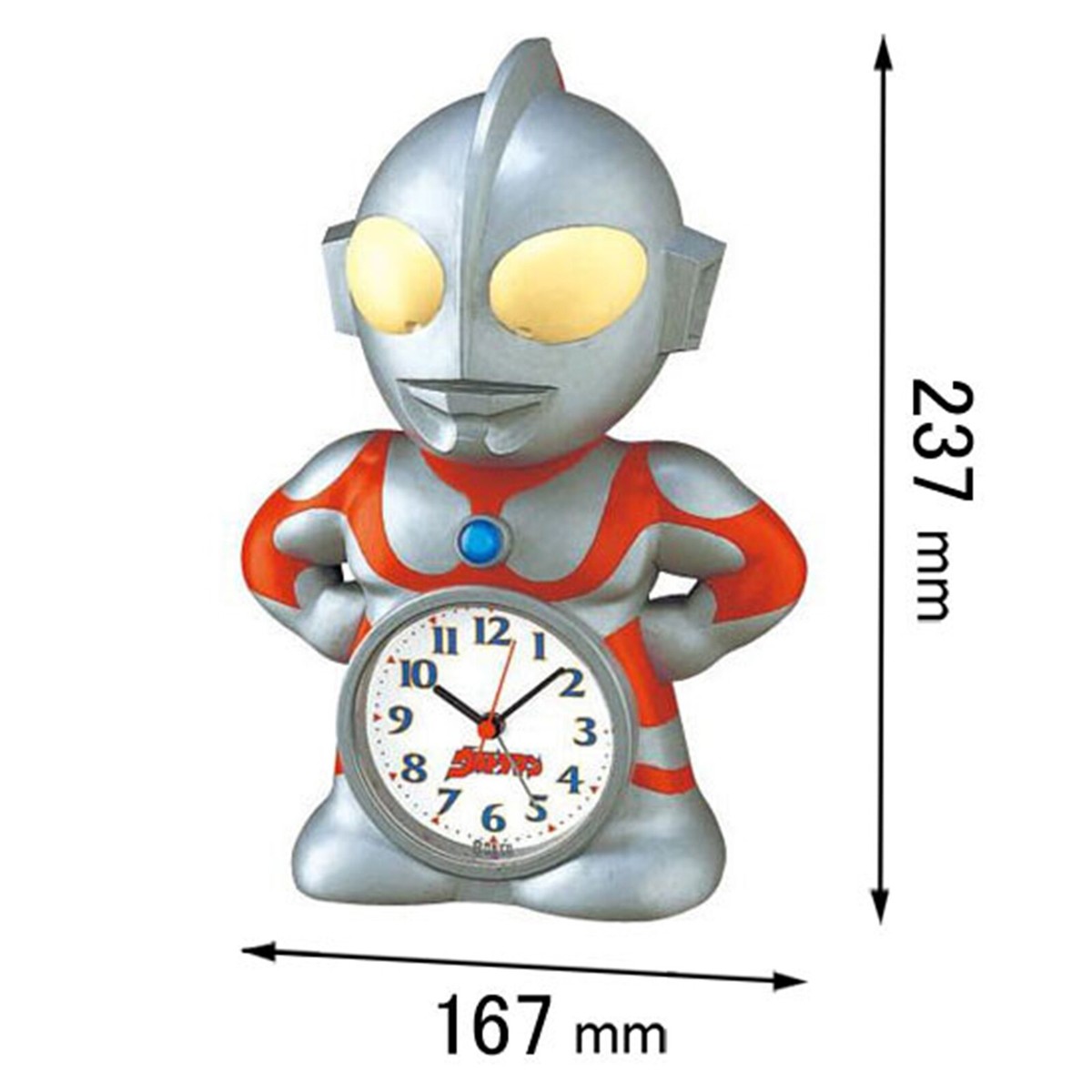 時計 TSUBURAYA PROD. JF350A HSEA 置時計 SEIKO Time Creation Ultraman character type Talking Alarm Clock