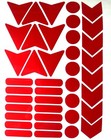 40 x Reflektor Aufkleber Folie Band Streifen Rot selbstklebend Reflexfolie,