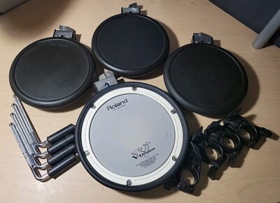 Roland 4 Pack - (1) PDX-8 & (3) PD-8 W/ Clamps & L Rods - Pdx Pd 8 9 80 85 #2O1