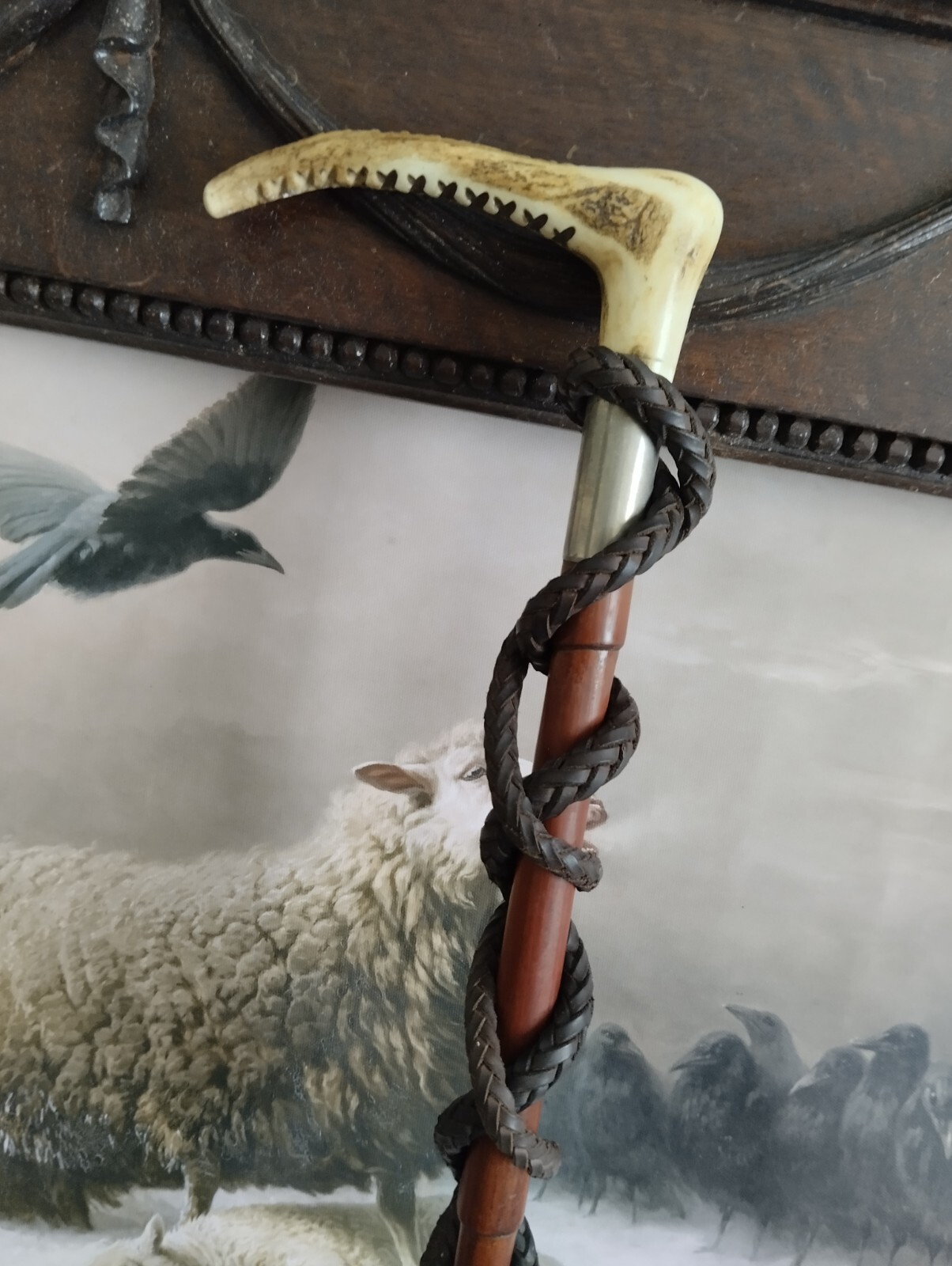 Swaine Adeney vintage hunting whip riding crop fox hound horse