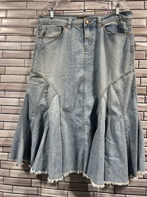 【NONCODE】Zance vintage denim long skirt Amazon.com: Vintage Denim Long Skirt with Brushed Edge and