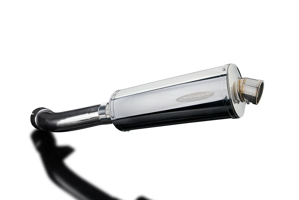 BMW R1200R R1200RT 2006-2009 Slip On 14" Oval Stainless Exhaust Muffler Kit - Image 2 of 4